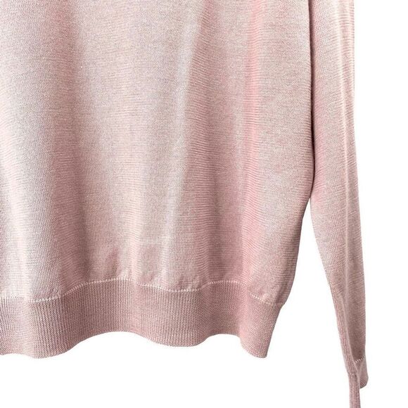 Rebecca Minkoff wool silk cashmere blend beaded‎ embellished sweater Size S pink - Picture 5 of 7